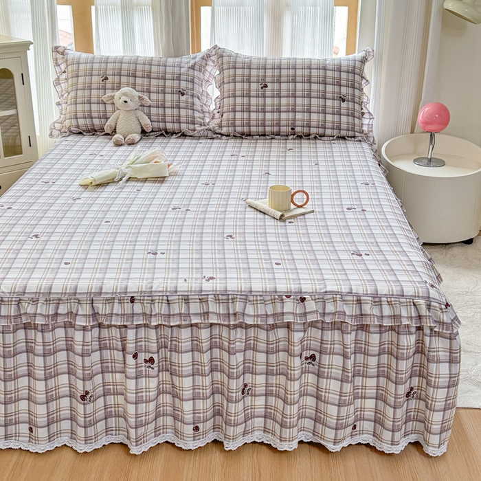 91家纺网 家纺一手货源 找家纺 （总）爱妮玖玖 2026新款小蕾丝单层单床裙床裙单件单品床裙