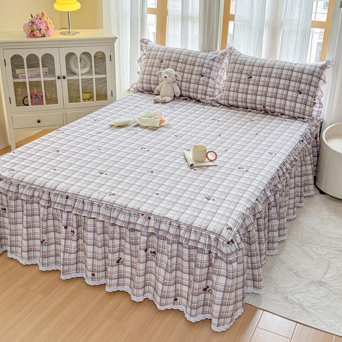 91家纺网 家纺一手货源 找家纺 （总）爱妮玖玖 2026新款小蕾丝单层单床裙床裙单件单品床裙