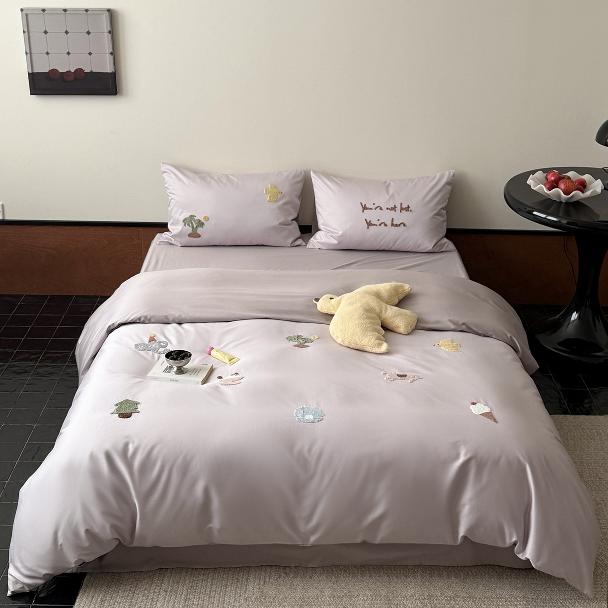 91家纺网 家纺一手货源 找家纺 （总）鹿班家居 2026春季新品100S长绒棉毛巾绣系列四件套-海风絮语 （标准会员-20元）