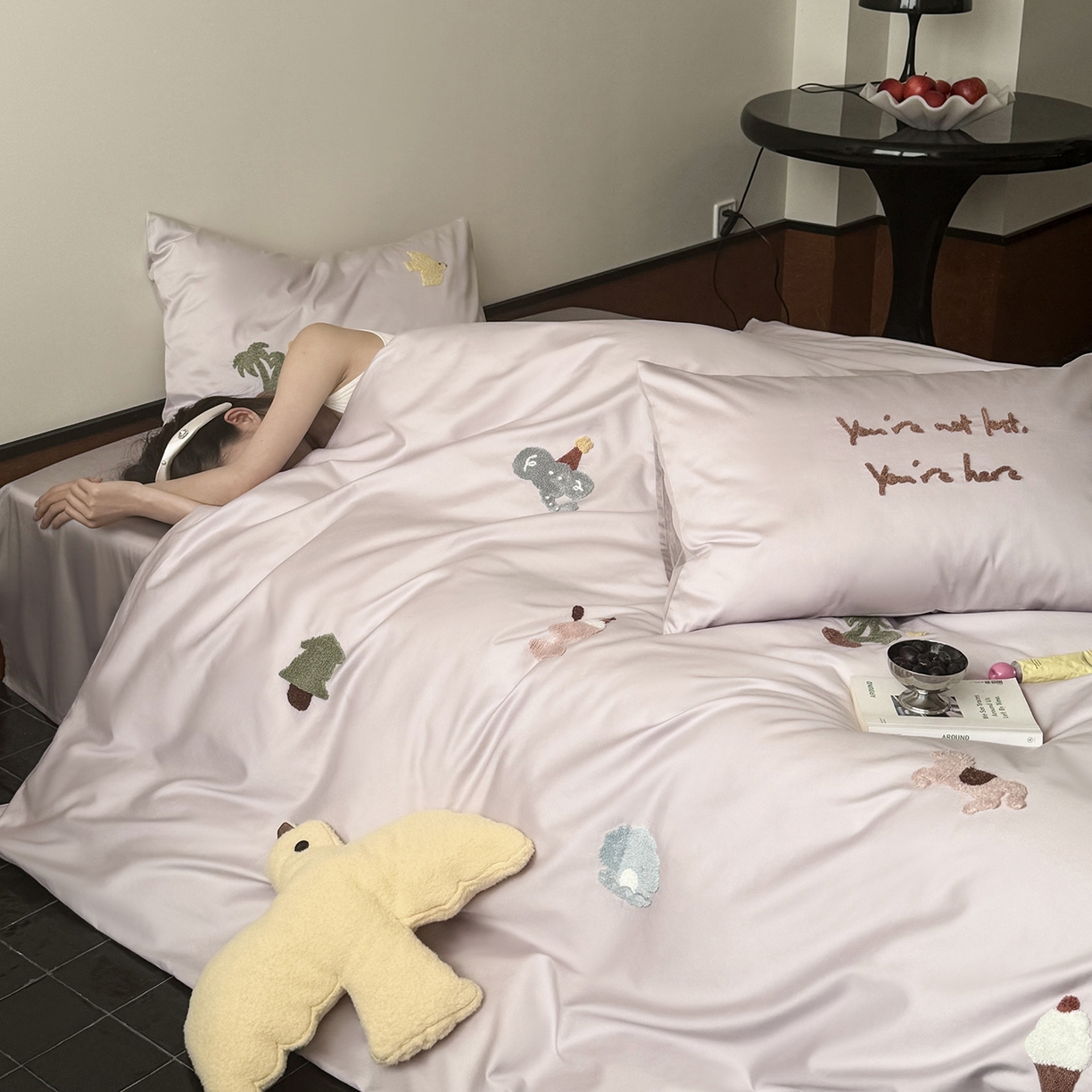 91家纺网 家纺一手货源 找家纺 （总）鹿班家居 2026春季新品100S长绒棉毛巾绣系列四件套-海风絮语 （标准会员-20元）