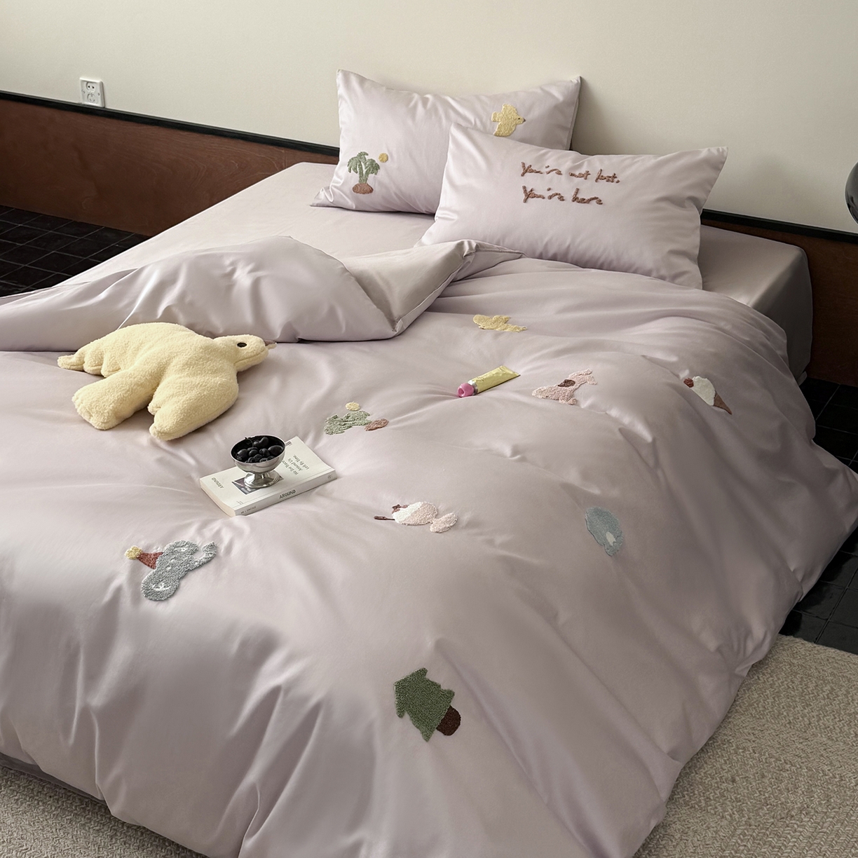 91家纺网 家纺一手货源 找家纺 （总）鹿班家居 2026春季新品100S长绒棉毛巾绣系列四件套-海风絮语 （标准会员-20元）