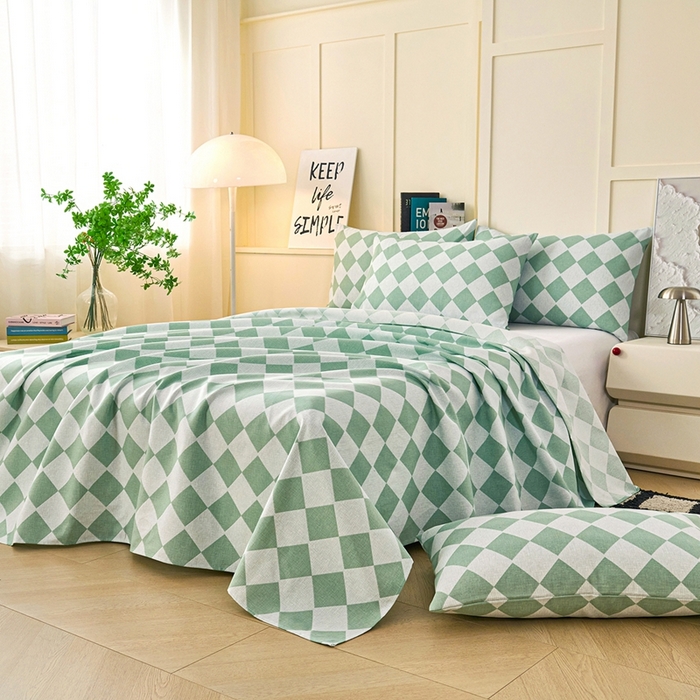 91家纺网 家纺一手货源 找家纺 （总）义博家纺 2026新款原棉老粗布单床单