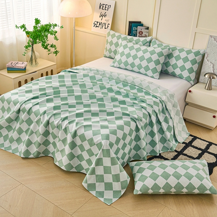 91家纺网 家纺一手货源 找家纺 （总）义博家纺 2026新款原棉老粗布单床单