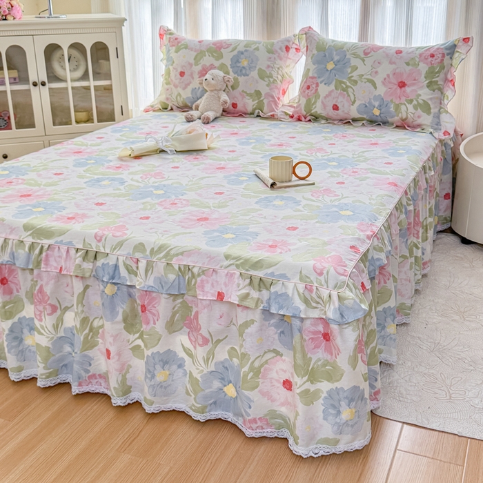 91家纺网 家纺一手货源 找家纺 （总）爱妮玖玖 2026新款小蕾丝单层单床裙床裙单件单品床裙