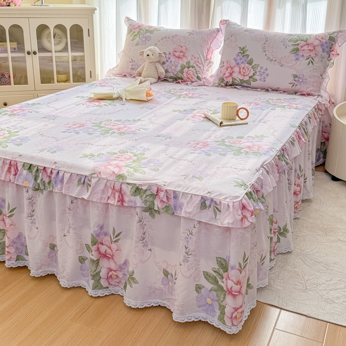 91家纺网 家纺一手货源 找家纺 （总）爱妮玖玖 2026新款小蕾丝单层单床裙床裙单件单品床裙