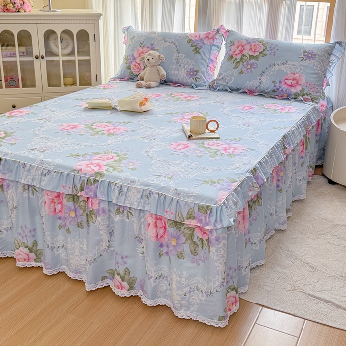 91家纺网 家纺一手货源 找家纺 （总）爱妮玖玖 2026新款小蕾丝单层单床裙床裙单件单品床裙