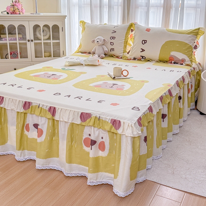 91家纺网 家纺一手货源 找家纺 （总）爱妮玖玖 2026新款小蕾丝单层单床裙床裙单件单品床裙