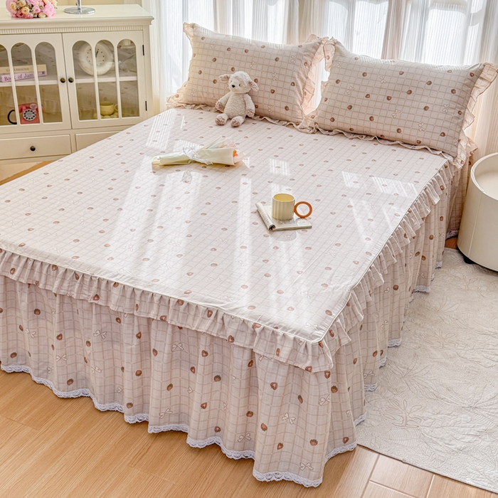 91家纺网 家纺一手货源 找家纺 （总）爱妮玖玖 2026新款小蕾丝单层单床裙床裙单件单品床裙