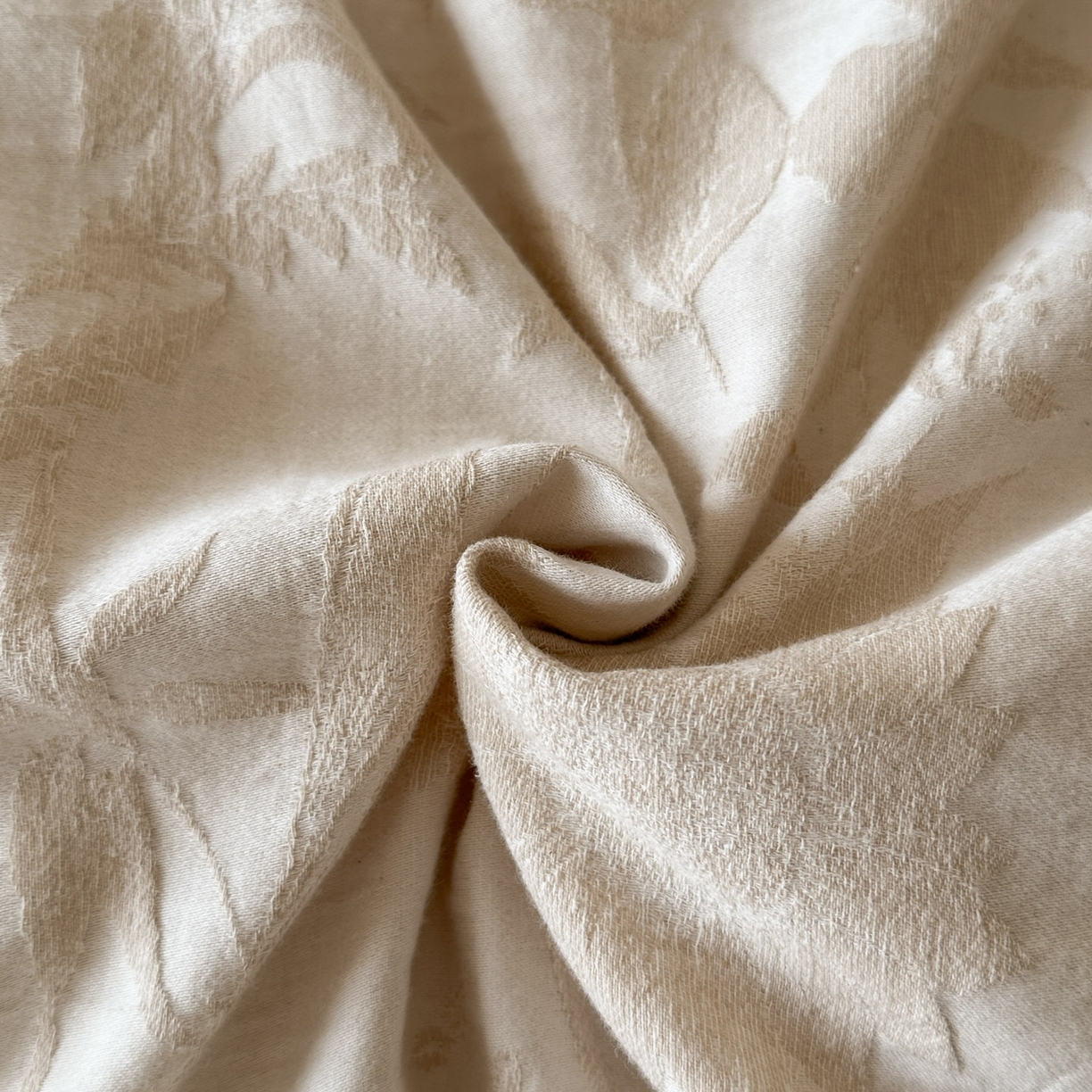 91家纺网 家纺一手货源 找家纺 宜代光年 2026新款亚麻大提花贡缎磨毛四件套系列 小清新花型 向日葵-米麻