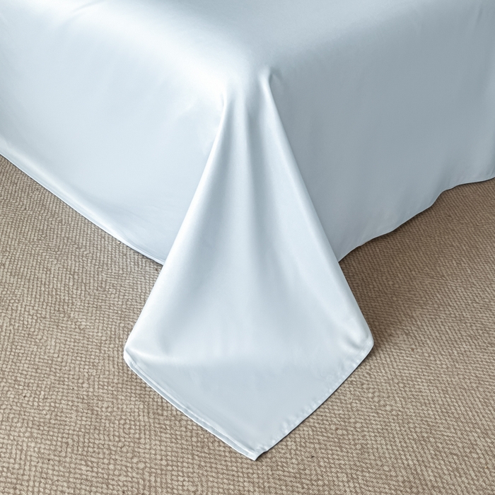 91家纺网 家纺一手货源 找家纺 米彩家纺 2026新款A类水洗真丝天丝亮丝提花四件套 秘境水兰