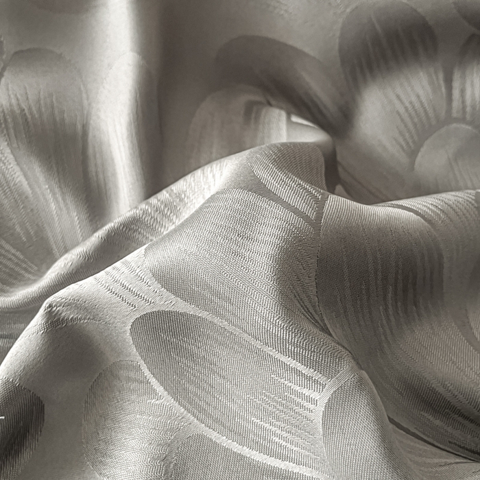 91家纺网 家纺一手货源 找家纺 米彩家纺 2026新款A类水洗真丝天丝亮丝提花四件套 叶影灰