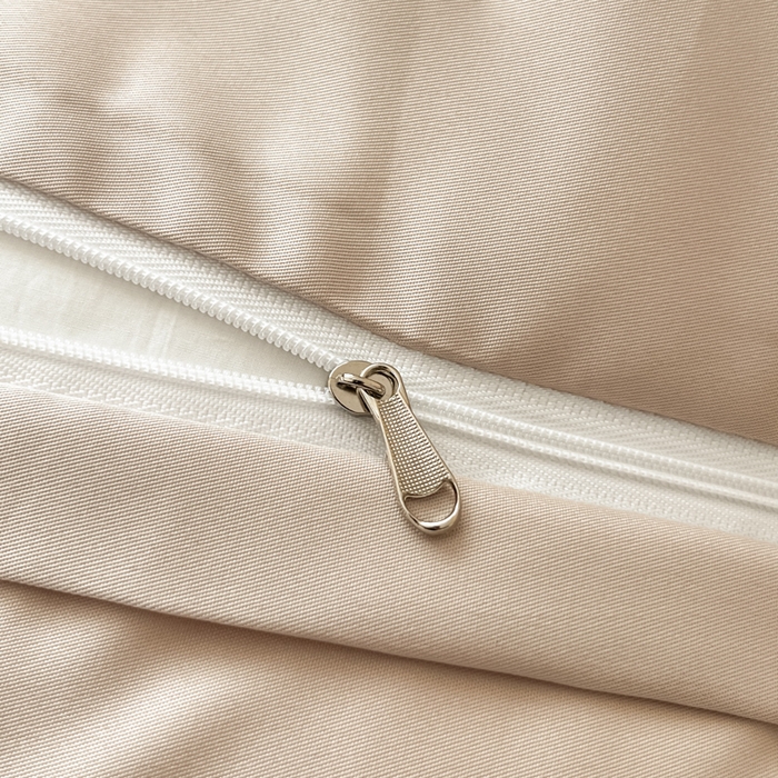 91家纺网 家纺一手货源 找家纺 米彩家纺 2026新款A类水洗真丝天丝亮丝提花四件套 叶影香槟