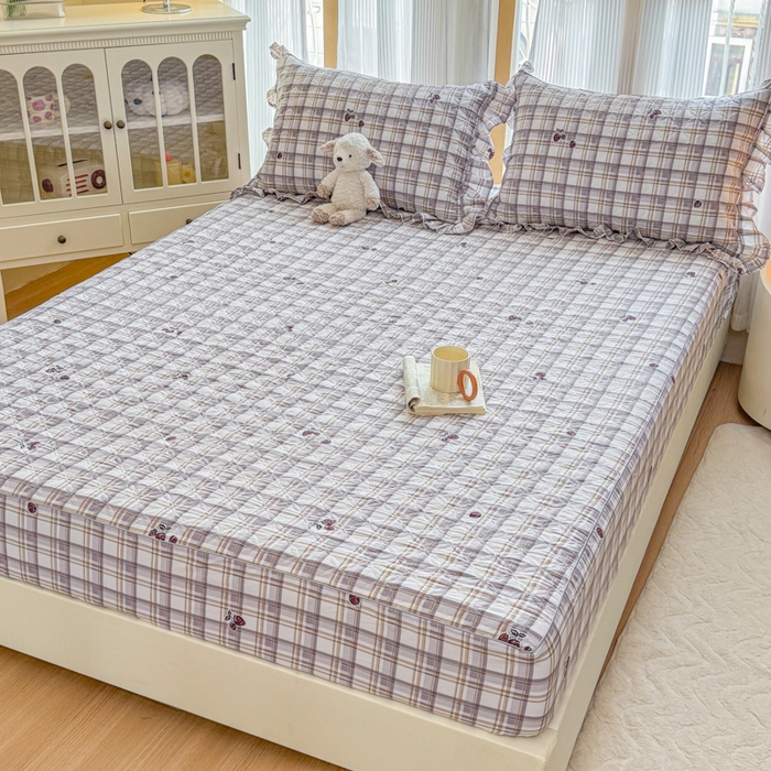 91家纺网 家纺一手货源 找家纺 （总）爱妮玖玖 2026新款小蕾丝夹棉单床笠床笠单件单品床笠