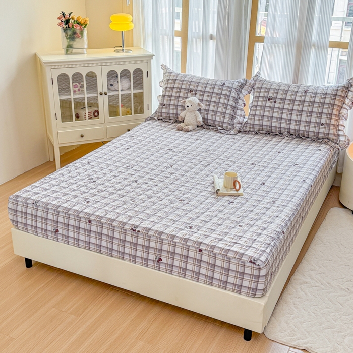 91家纺网 家纺一手货源 找家纺 （总）爱妮玖玖 2026新款小蕾丝夹棉单床笠床笠单件单品床笠