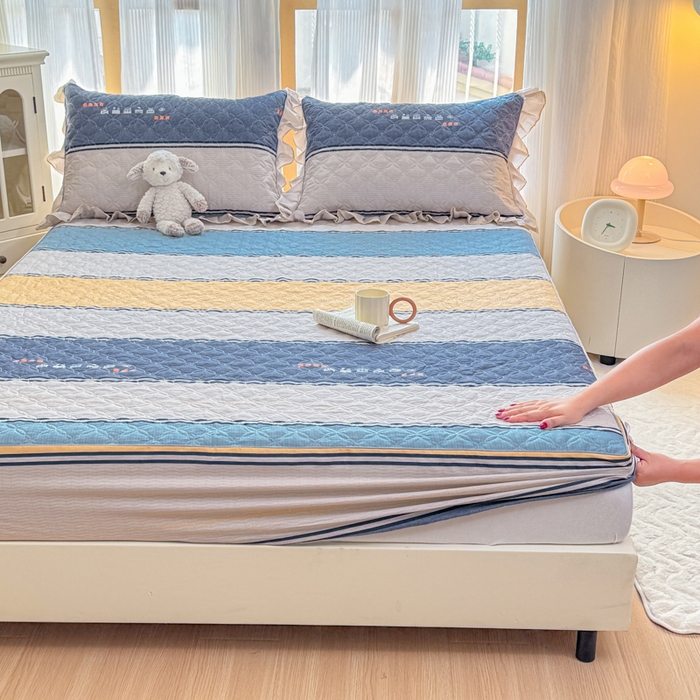 91家纺网 家纺一手货源 找家纺 （总）爱妮玖玖 2026新款小蕾丝夹棉单床笠床笠单件单品床笠