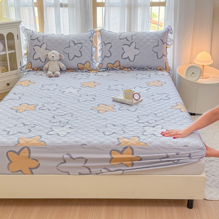 91家纺网 家纺一手货源 找家纺 （总）爱妮玖玖 2026新款小蕾丝夹棉单床笠床笠单件单品床笠