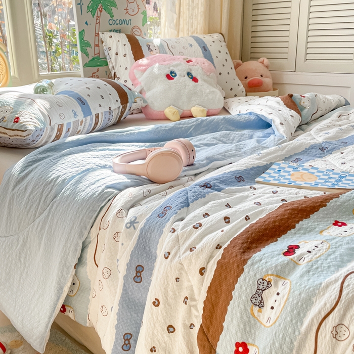 91家纺网 家纺一手货源 找家纺 （总）老帅的工厂店 2026新款A类泡芙棉大豆夏被-费尔岛系列