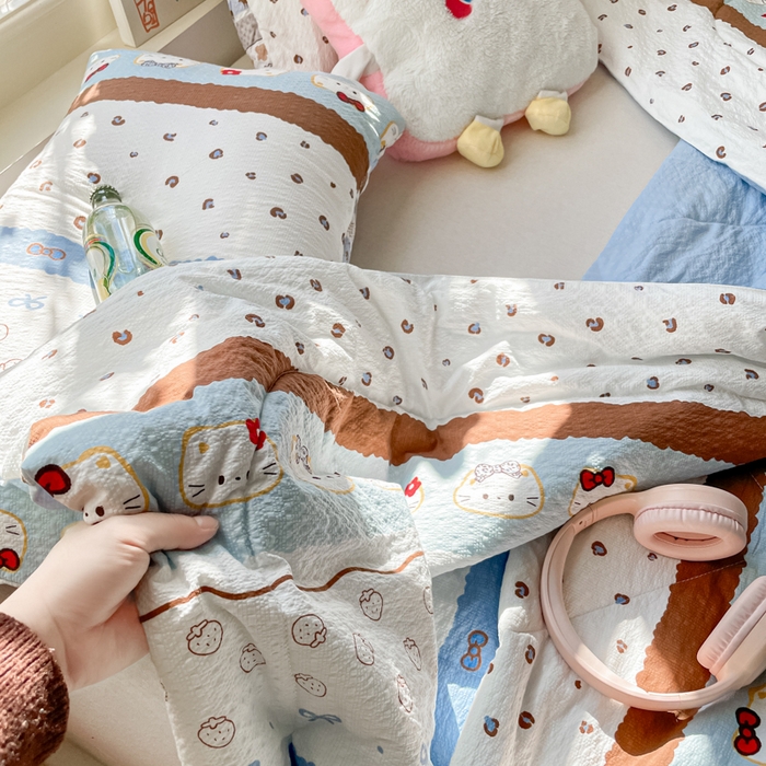 91家纺网 家纺一手货源 找家纺 （总）老帅的工厂店 2026新款A类泡芙棉大豆夏被-费尔岛系列