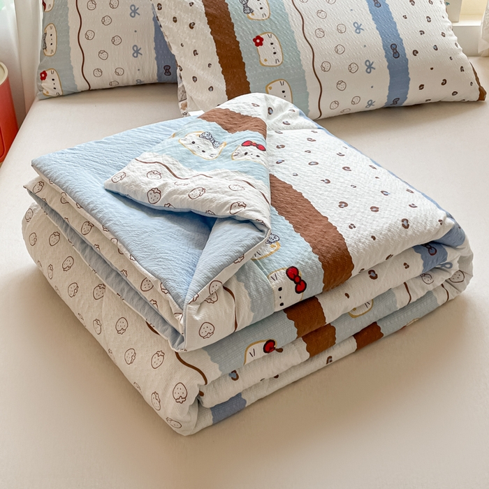 91家纺网 家纺一手货源 找家纺 总老帅2025A类水洗双层纱夏被夏凉被空调被被芯直播爆款（有买家秀）