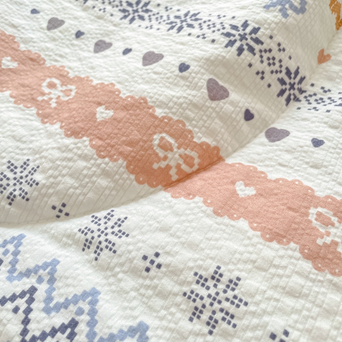 91家纺网 家纺一手货源 找家纺 老帅的工厂店 2026新款A类泡芙棉大豆夏被-费尔岛系列 蓝糯小马