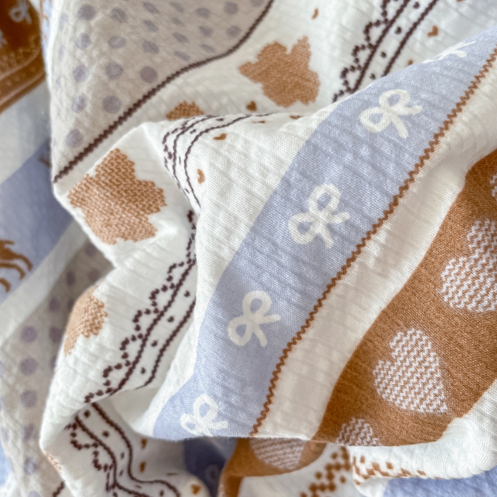 91家纺网 家纺一手货源 找家纺 老帅的工厂店 2026新款A类泡芙棉大豆夏被-费尔岛系列 蓝调鹿影