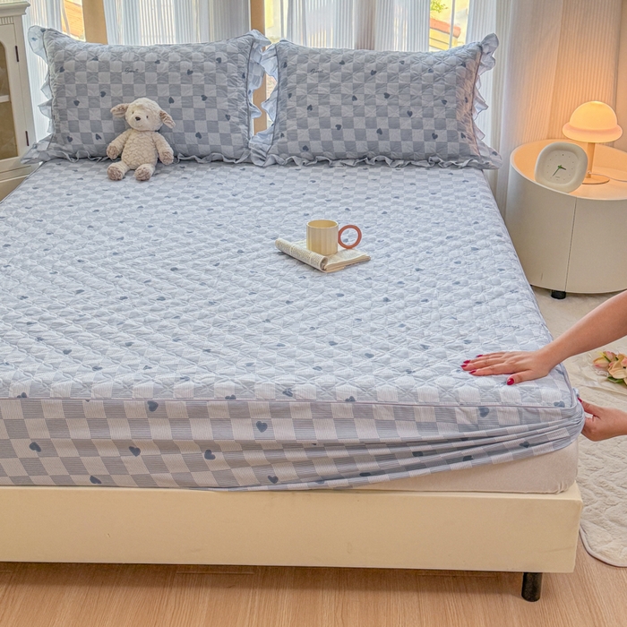 91家纺网 家纺一手货源 找家纺 （总）爱妮玖玖 2026新款小蕾丝夹棉单床笠床笠单件单品床笠