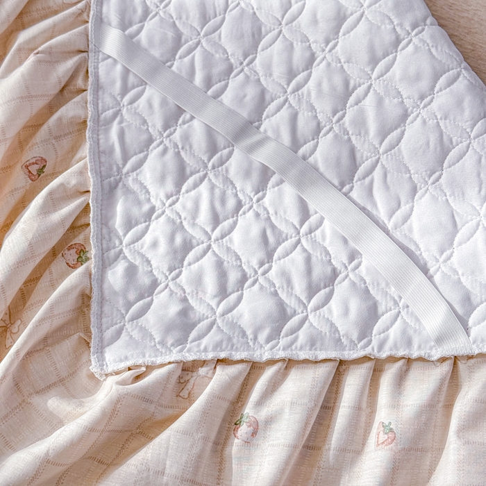 91家纺网 家纺一手货源 找家纺 （总）爱妮玖玖 2026新款全棉纯棉印花蕾丝小花边夹棉床裙四件套