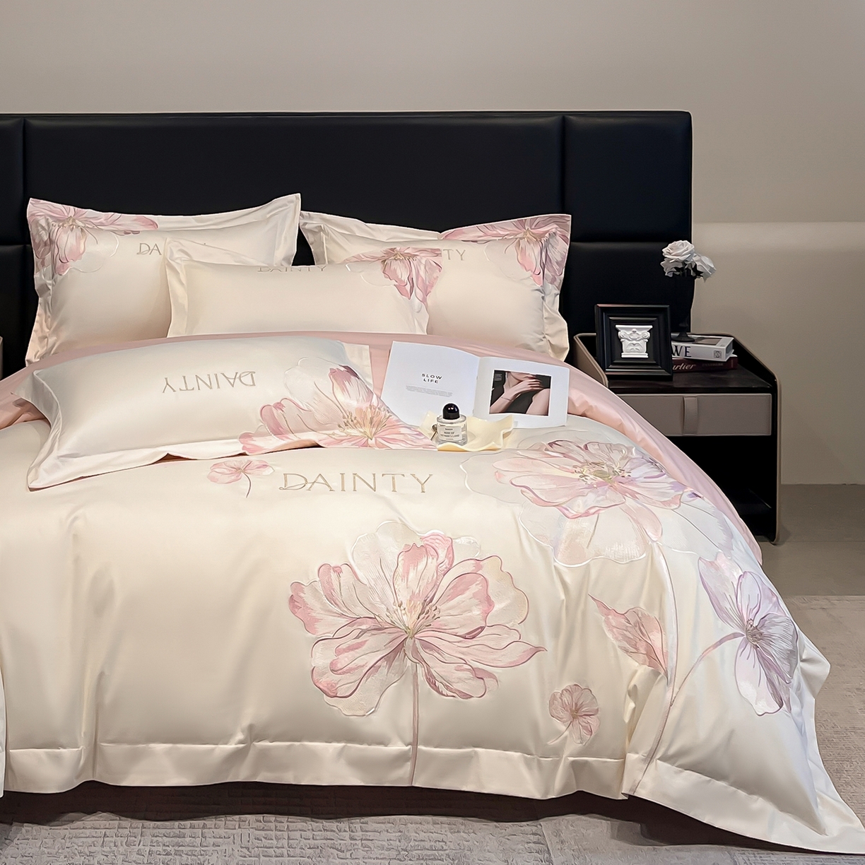 91家纺网 家纺一手货源 找家纺 （总）置顶家纺 2026新款春夏亲肤刺绣艾媞系列四件套