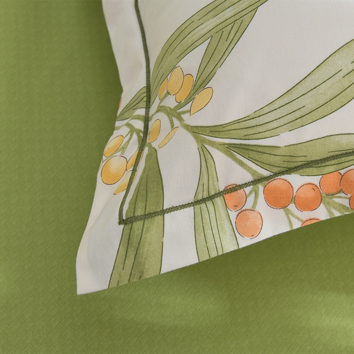 91家纺网 家纺一手货源 找家纺 董成龙 2026新款直播爆款加厚全棉活性磨毛四件套纯棉三件套 茵曼-绿