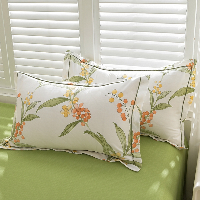 91家纺网 家纺一手货源 找家纺 董成龙 2026新款直播爆款加厚全棉活性磨毛四件套纯棉三件套 茵曼-绿