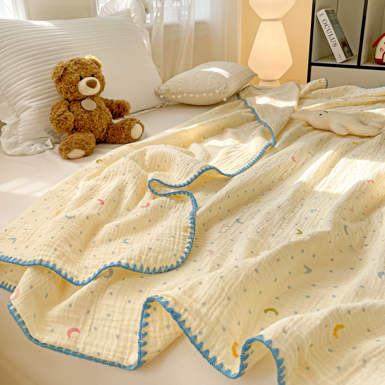 91家纺网 家纺一手货源 找家纺 （总）优被业 2026新款A类全棉双层纱布毯夏被毯盖毯婴儿包被