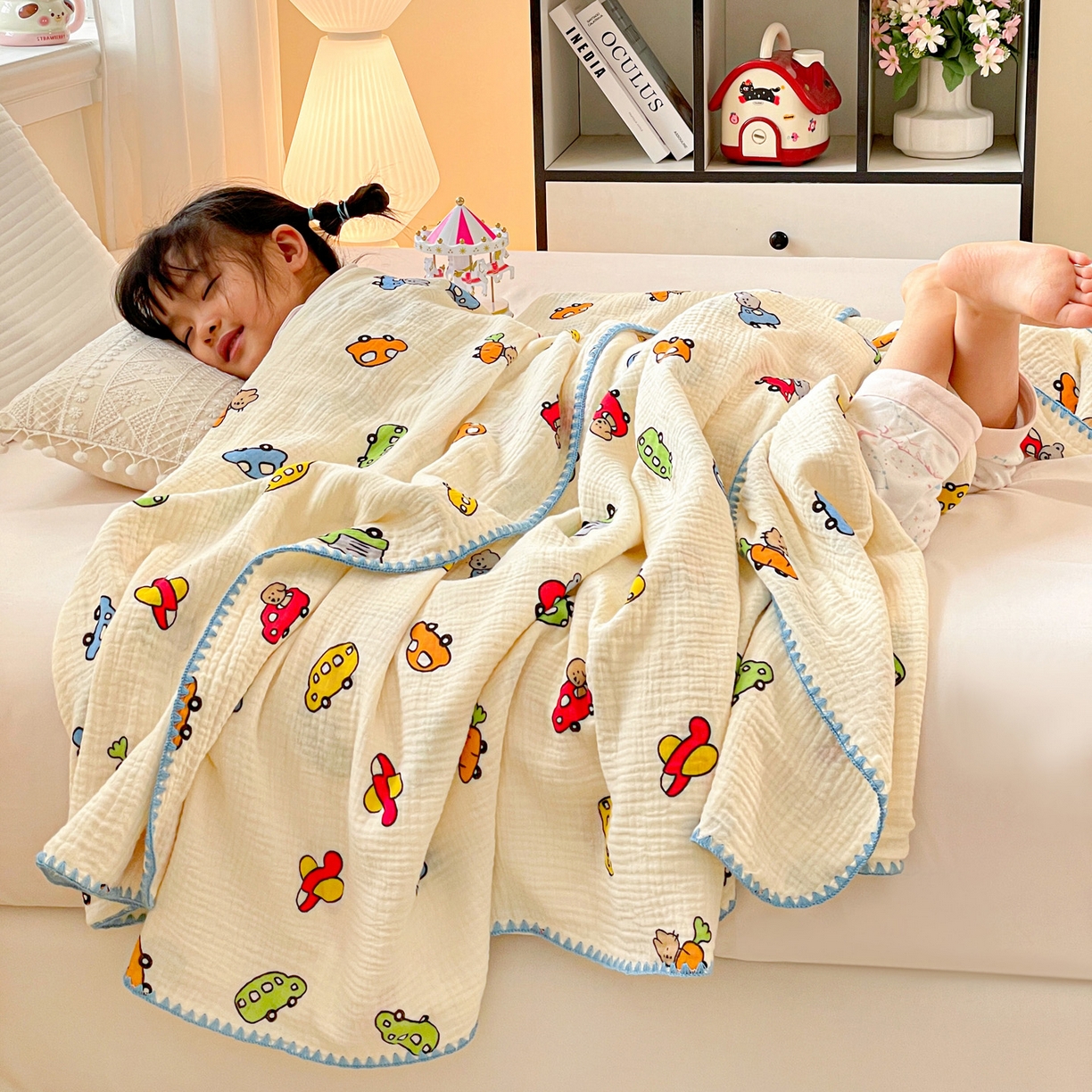 91家纺网 家纺一手货源 找家纺 优被业 2026新款A类全棉双层纱布毯夏被毯盖毯婴儿包被 萝卜车队