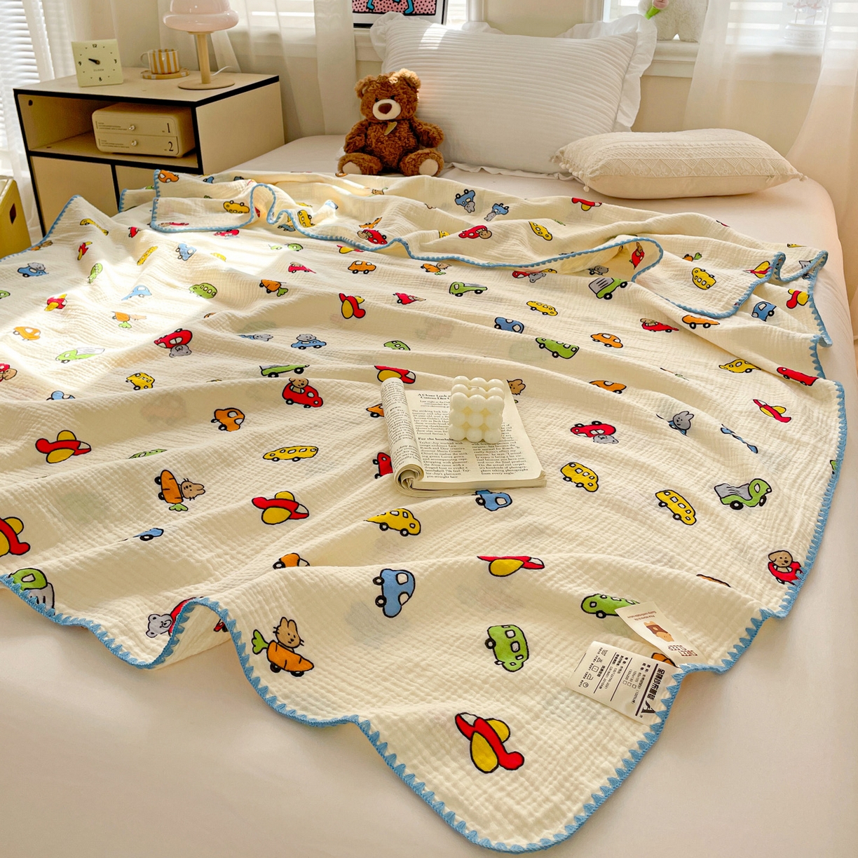 91家纺网 家纺一手货源 找家纺 优被业 2026新款A类全棉双层纱布毯夏被毯盖毯婴儿包被 萝卜车队