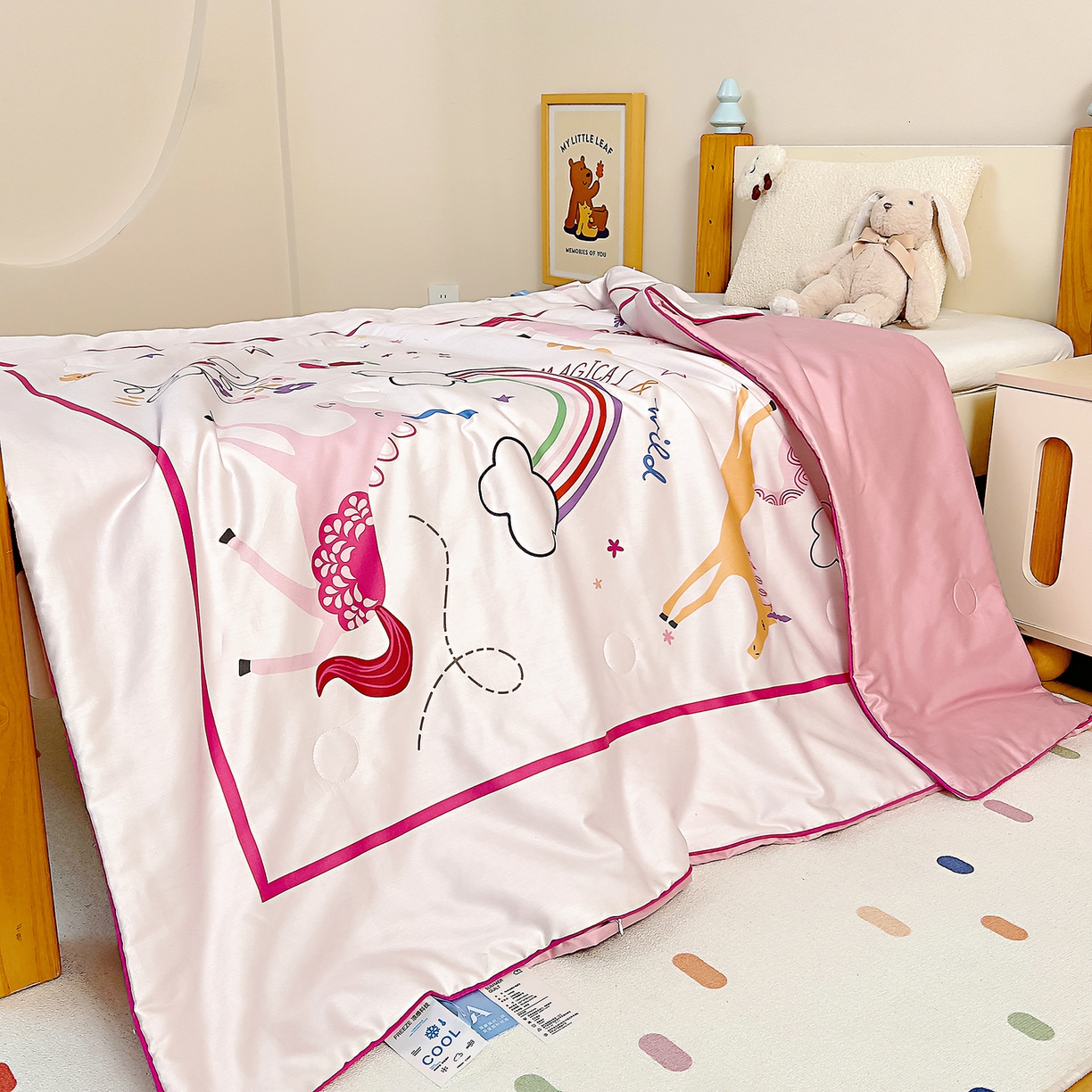 91家纺网 家纺一手货源 找家纺 （总）御棉坊 2026新品A类长绒棉数码印花幼儿园蚕丝夏被儿童夏凉被空调被婴童薄被子