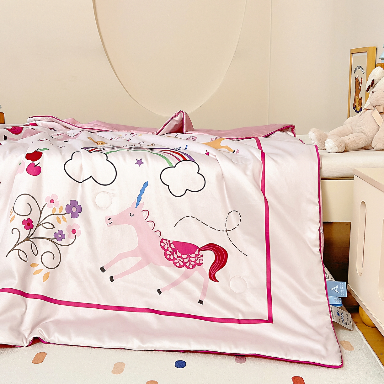 91家纺网 家纺一手货源 找家纺 （总）御棉坊 2026新品A类长绒棉数码印花幼儿园蚕丝夏被儿童夏凉被空调被婴童薄被子