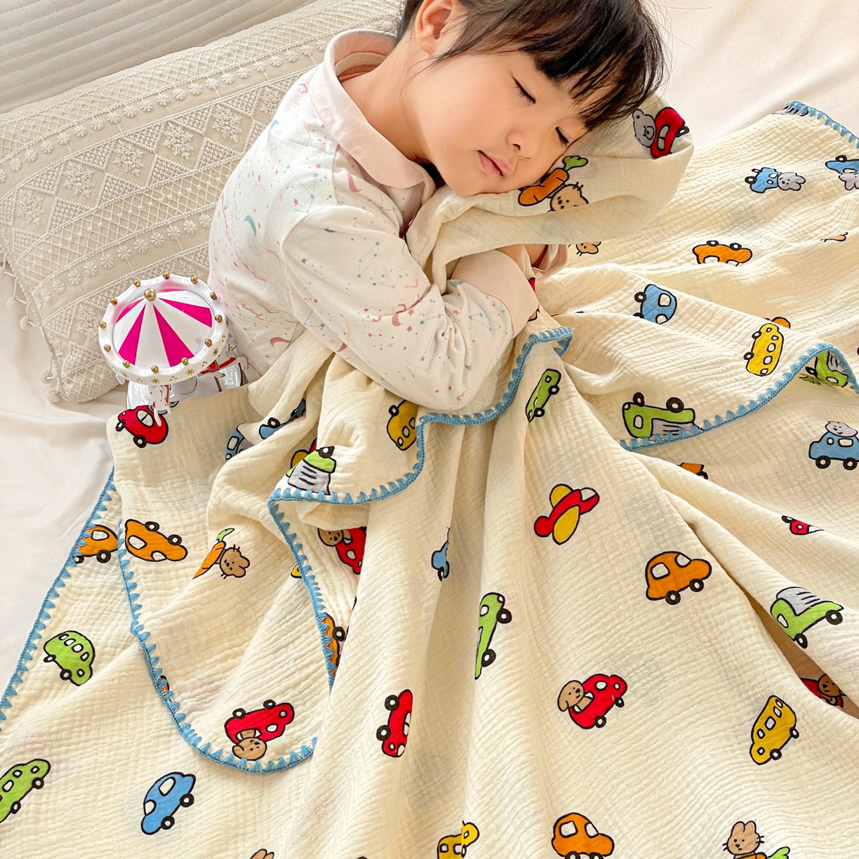 91家纺网 家纺一手货源 找家纺 优被业 2026新款A类全棉双层纱布毯夏被毯盖毯婴儿包被 萝卜车队