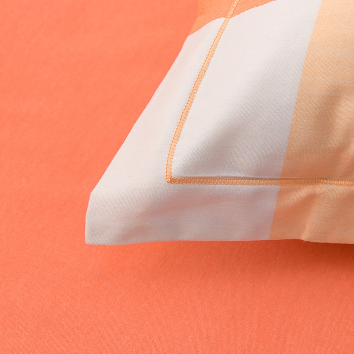 91家纺网 家纺一手货源 找家纺 董成龙 2026新款直播爆款加厚全棉活性磨毛四件套纯棉三件套 如意-橘