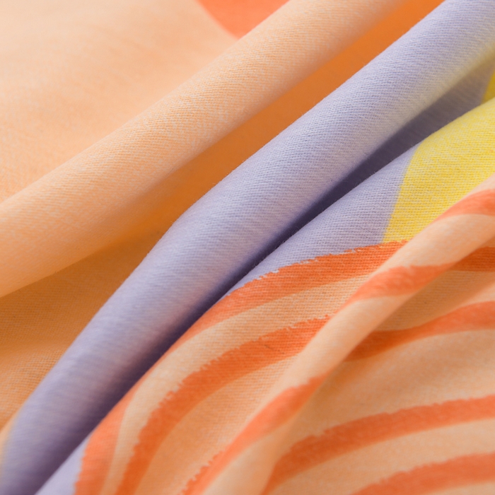 91家纺网 家纺一手货源 找家纺 董成龙 2026新款直播爆款加厚全棉活性磨毛四件套纯棉三件套 如意-橘