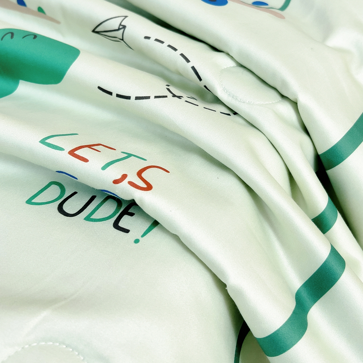 91家纺网 家纺一手货源 找家纺 御棉坊 2026新品A类长绒棉数码印花幼儿园蚕丝夏被儿童夏凉被空调被婴童薄被子 蚕丝-滑板派对