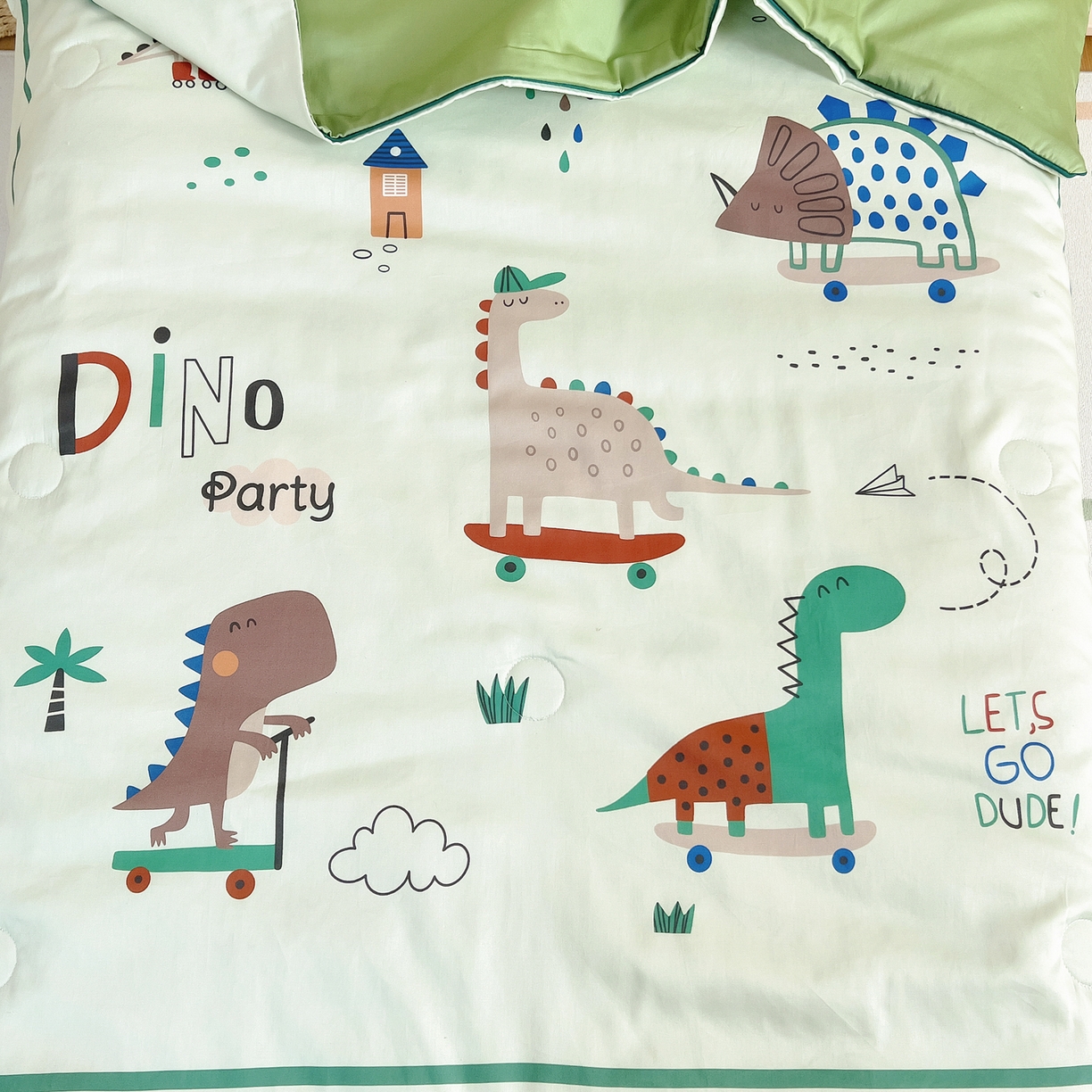 91家纺网 家纺一手货源 找家纺 御棉坊 2026新品A类长绒棉数码印花幼儿园蚕丝夏被儿童夏凉被空调被婴童薄被子 蚕丝-滑板派对