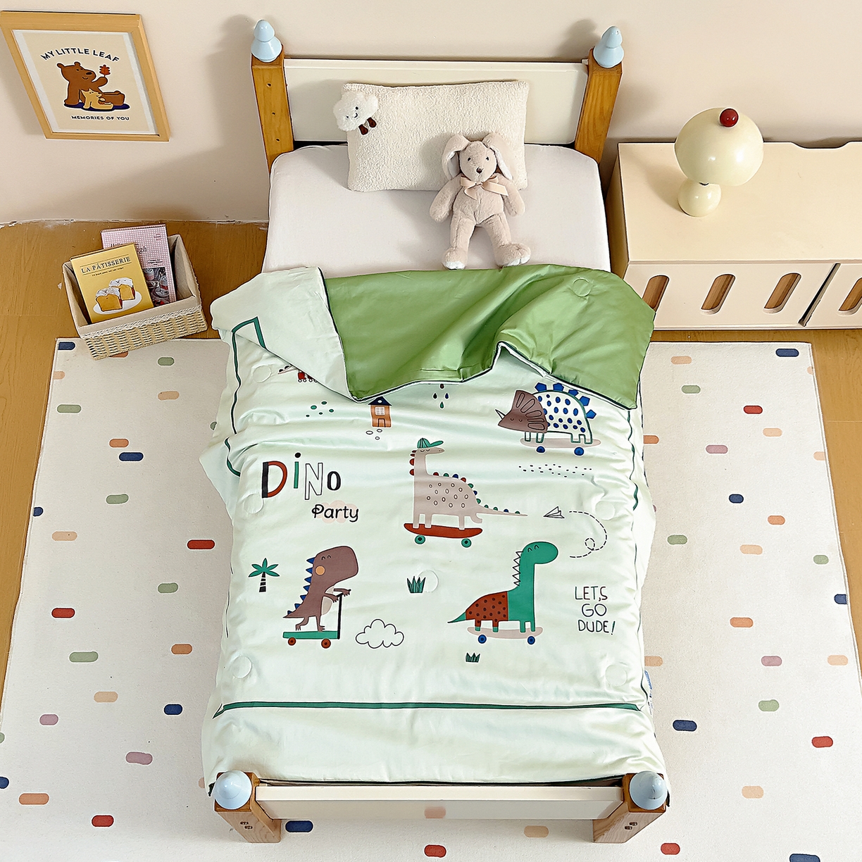 91家纺网 家纺一手货源 找家纺 御棉坊 2026新品A类长绒棉数码印花幼儿园蚕丝夏被儿童夏凉被空调被婴童薄被子 蚕丝-滑板派对