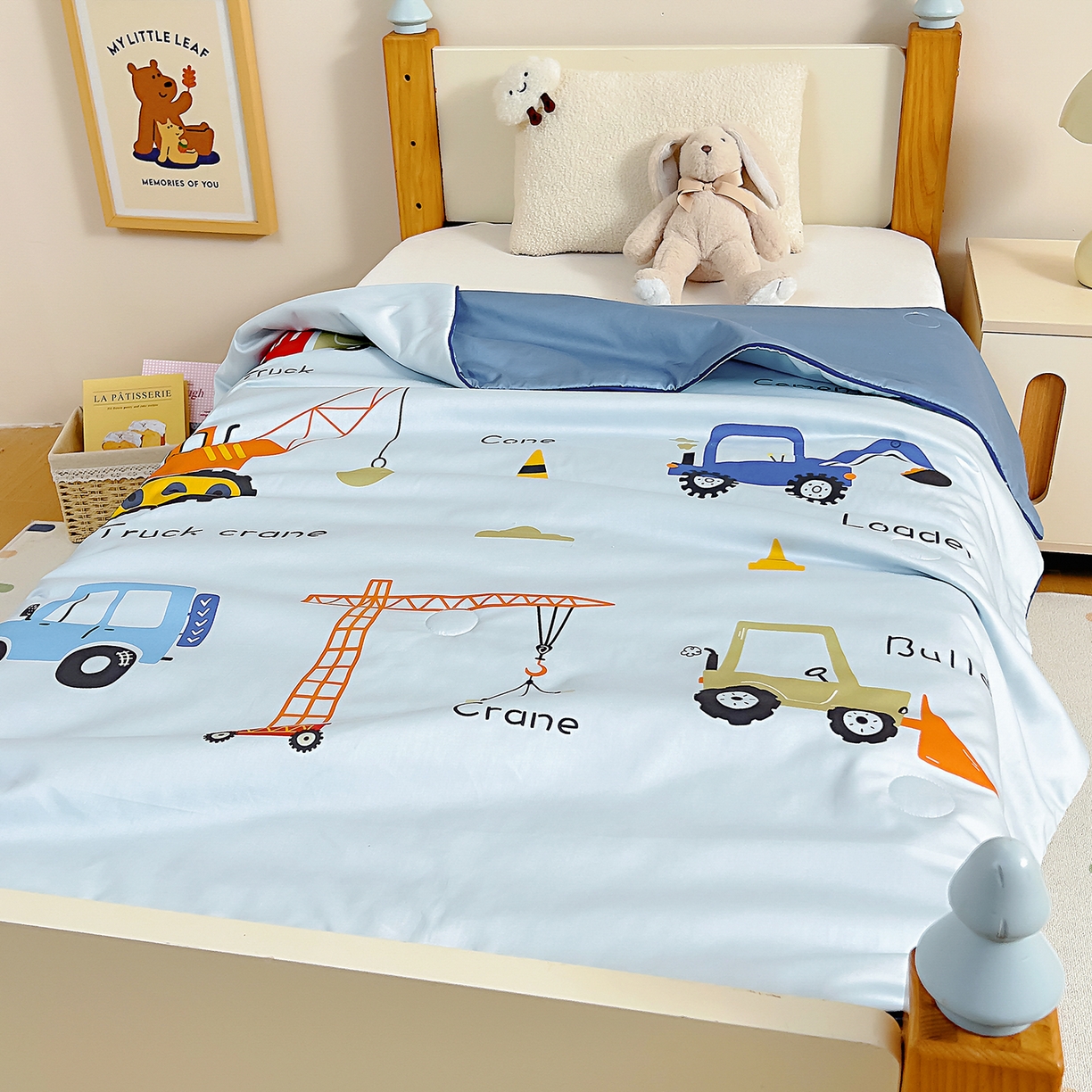 91家纺网 家纺一手货源 找家纺 御棉坊 2026新品A类长绒棉数码印花幼儿园蚕丝夏被儿童夏凉被空调被婴童薄被子 蚕丝-基建小队