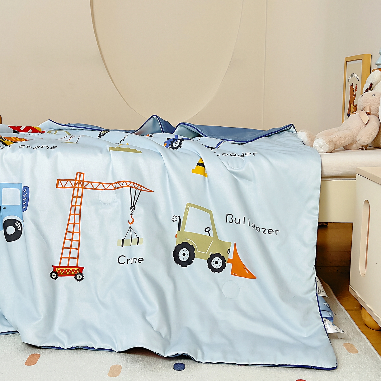 91家纺网 家纺一手货源 找家纺 御棉坊 2026新品A类长绒棉数码印花幼儿园蚕丝夏被儿童夏凉被空调被婴童薄被子 蚕丝-基建小队