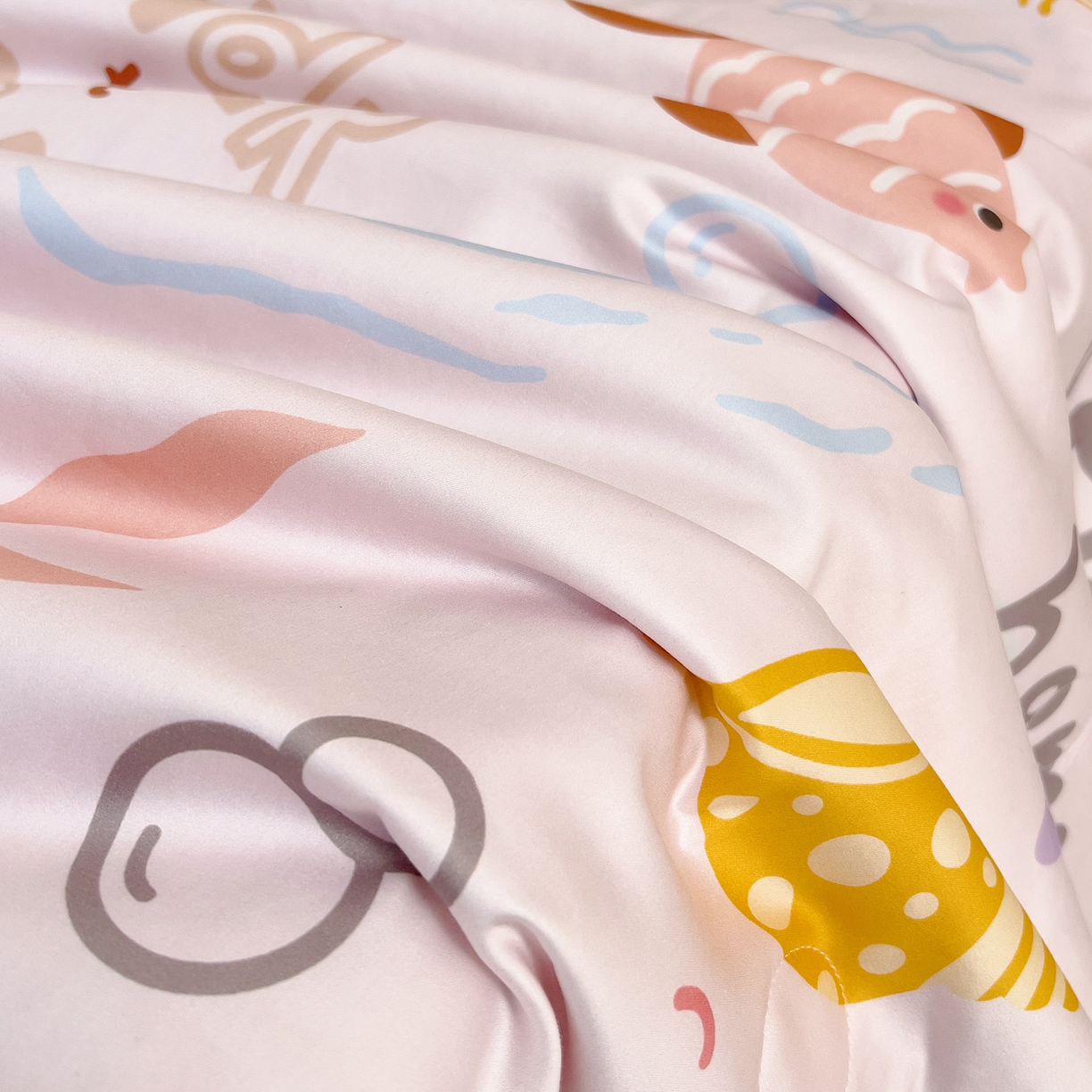 91家纺网 家纺一手货源 找家纺 御棉坊 2026新品A类长绒棉数码印花幼儿园蚕丝夏被儿童夏凉被空调被婴童薄被子 蚕丝-浪漫海洋