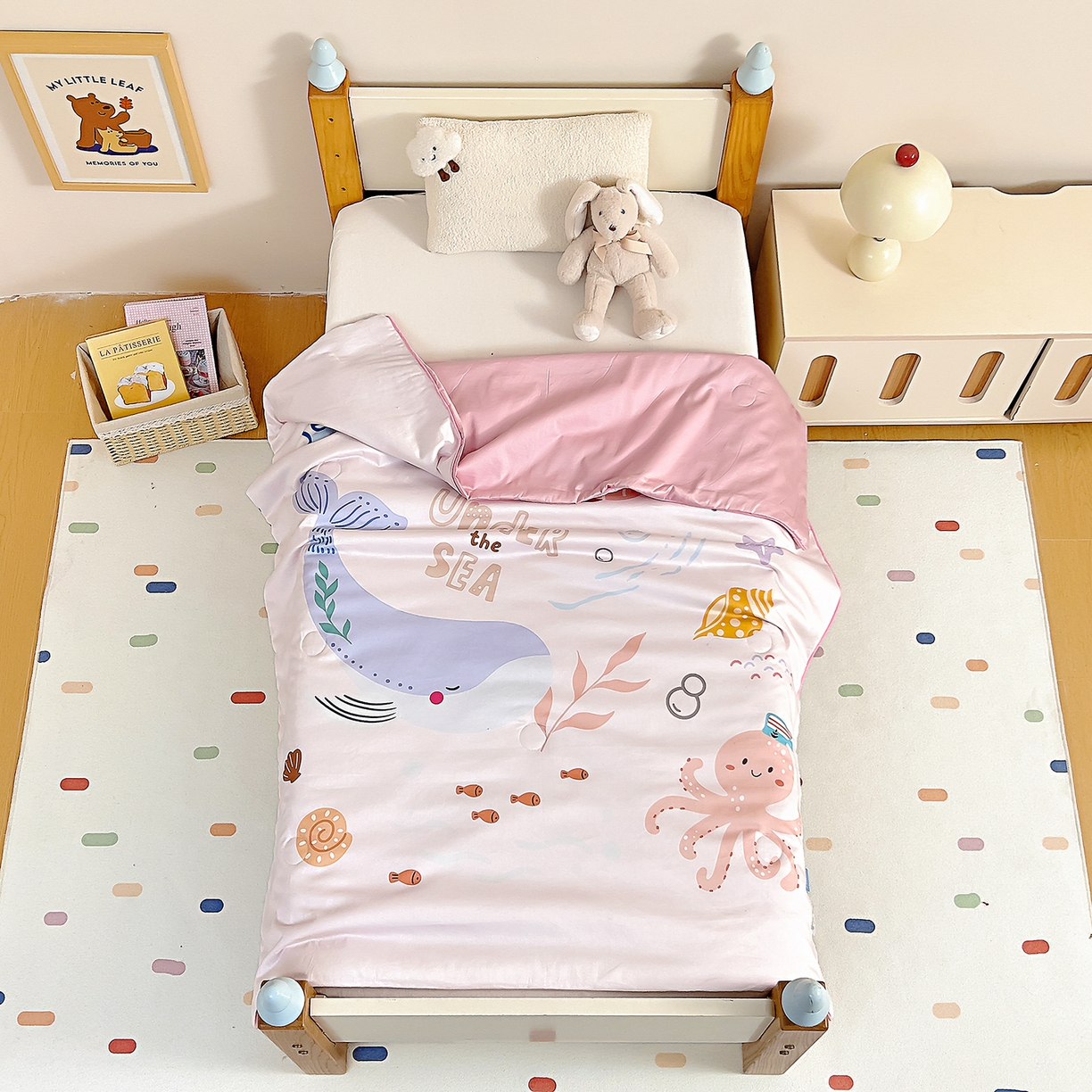 91家纺网 家纺一手货源 找家纺 御棉坊 2026新品A类长绒棉数码印花幼儿园蚕丝夏被儿童夏凉被空调被婴童薄被子 蚕丝-浪漫海洋