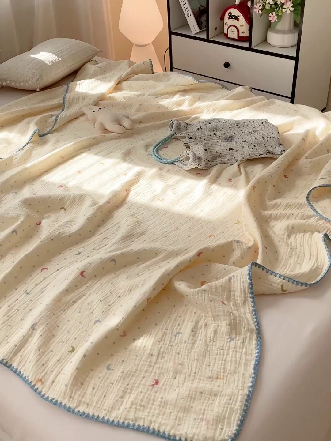 91家纺网 家纺一手货源 找家纺 （总）优被业 2026新款A类全棉双层纱布毯夏被毯盖毯婴儿包被