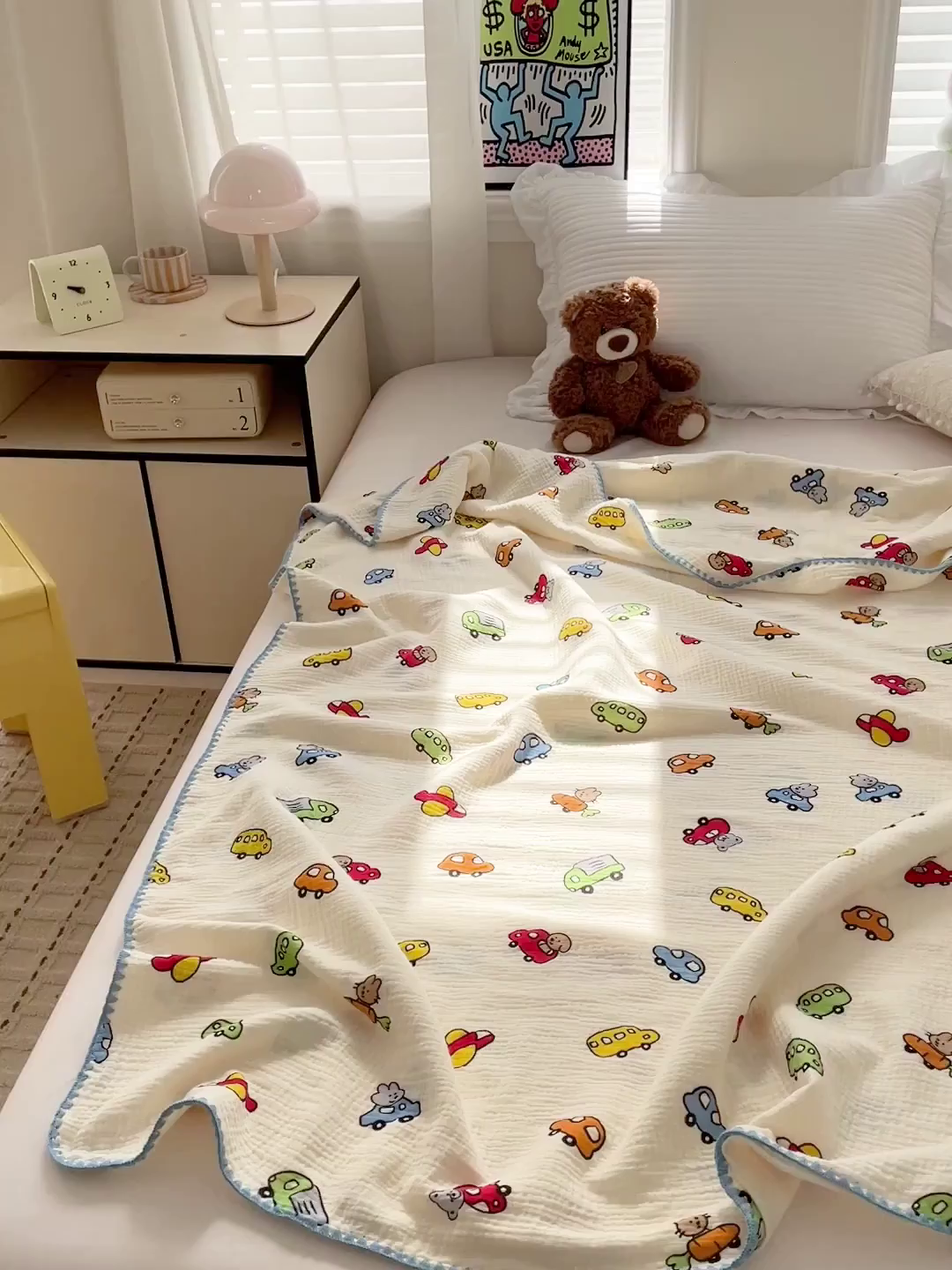 91家纺网 家纺一手货源 找家纺 优被业 2026新款A类全棉双层纱布毯夏被毯盖毯婴儿包被 萝卜车队