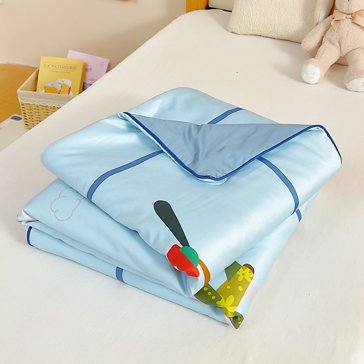 91家纺网 家纺一手货源 找家纺 御棉坊 2026新品A类长绒棉数码印花幼儿园蚕丝夏被儿童夏凉被空调被婴童薄被子 蚕丝-云霄集会