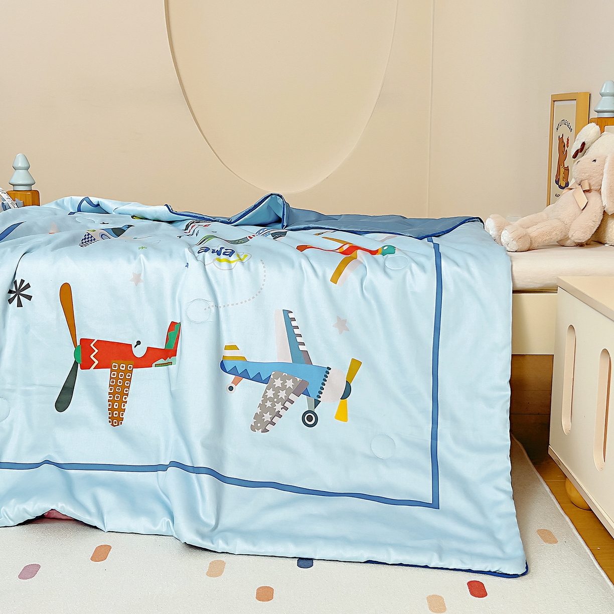 91家纺网 家纺一手货源 找家纺 御棉坊 2026新品A类长绒棉数码印花幼儿园蚕丝夏被儿童夏凉被空调被婴童薄被子 蚕丝-云霄集会