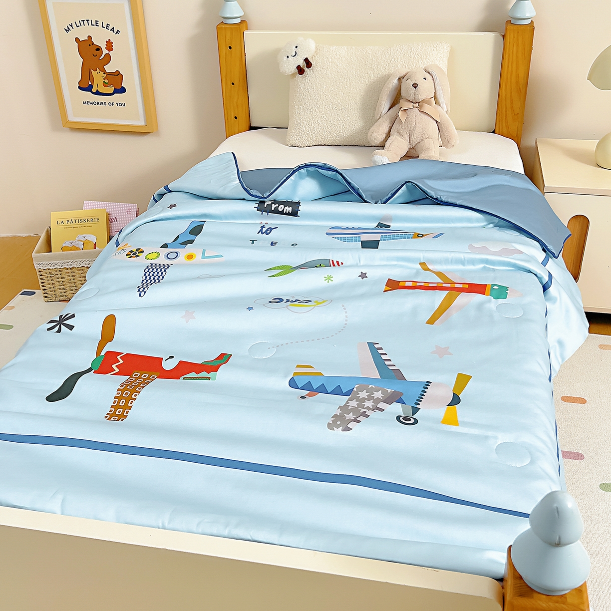 91家纺网 家纺一手货源 找家纺 御棉坊 2026新品A类长绒棉数码印花幼儿园蚕丝夏被儿童夏凉被空调被婴童薄被子 蚕丝-云霄集会